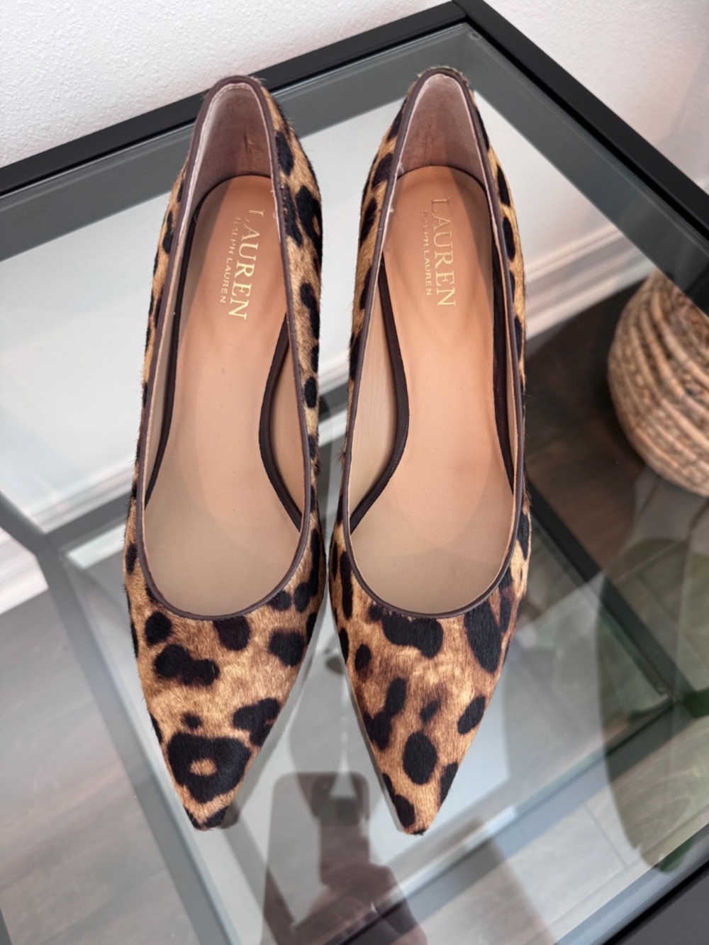 LAUREN RALPH LAUREN Woman’s Lanette Leather Calf Hair Pump Size 7.5 NWOB - Picture 4 of 13
